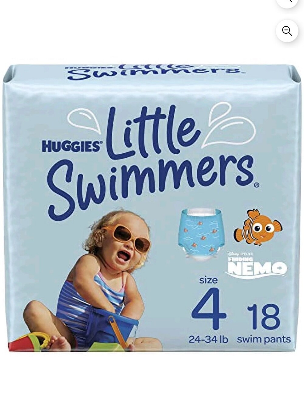 Huggies Little Swimmers Swim Diapers  Size 4 Medium 18 Count 24-34 Lbs